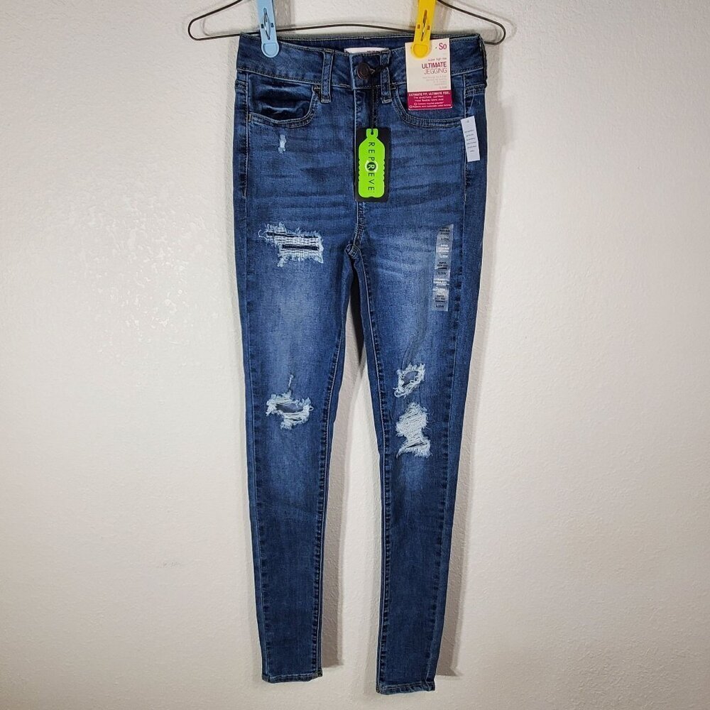So Super High Rise Ultimate Jegging 1L/25W Skinny Fit Distressed Stretch 25x31